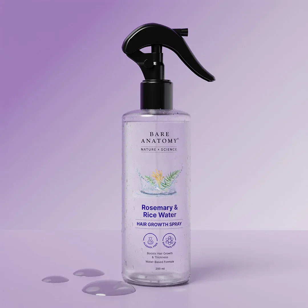 Rosemary & Rice Water Spray For Natural Hair Growth & Hair Thickness