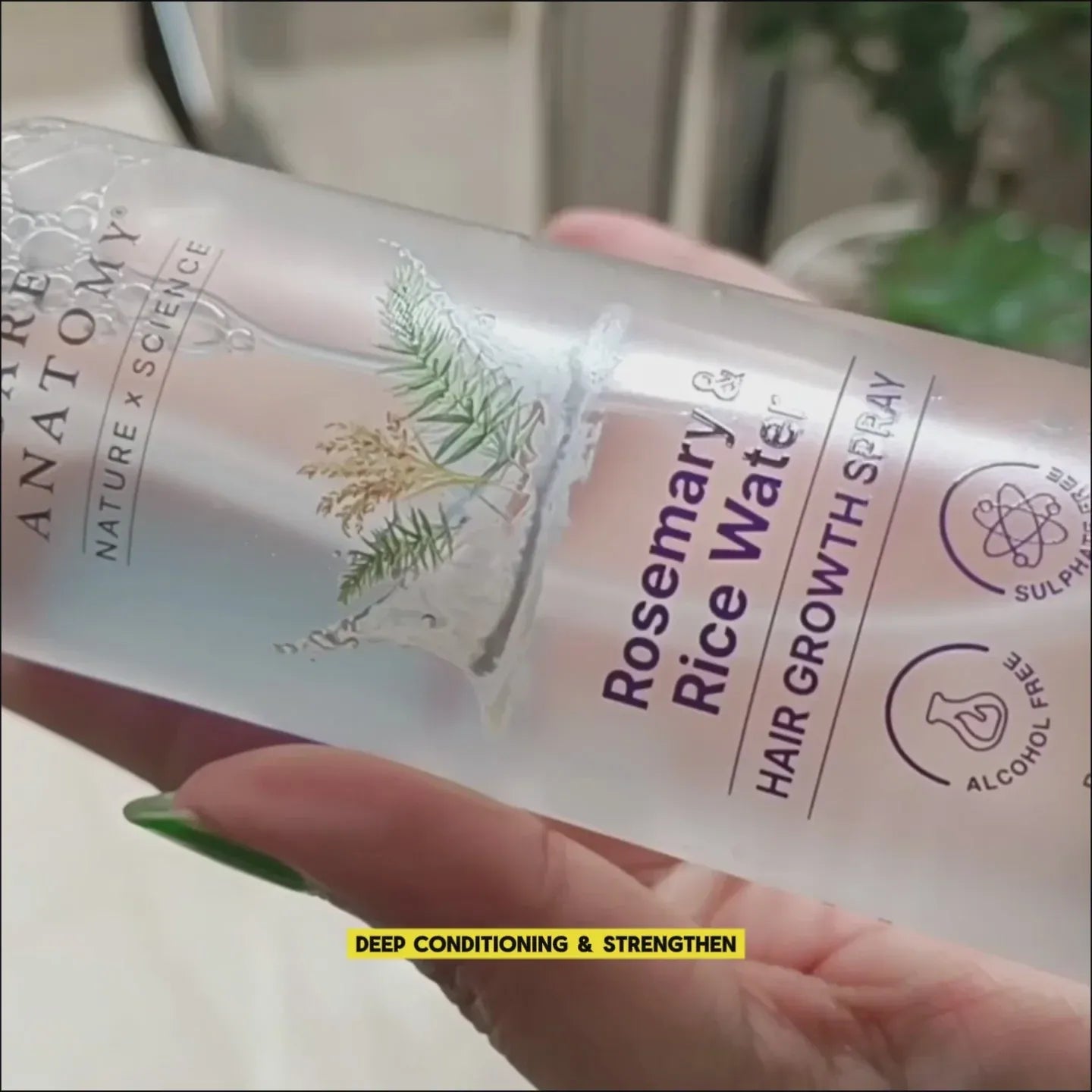 Rosemary & Rice Water Spray For Natural Hair Growth & Hair Thickness