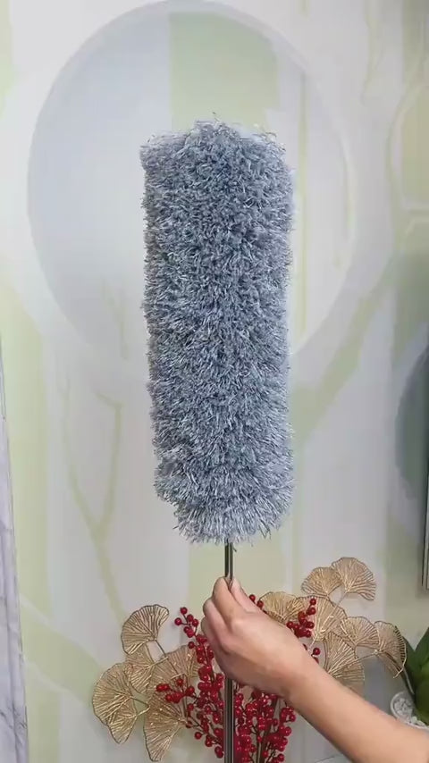 Grey Microfiber Flexible Duster – Extendable & Bendable Cleaning Tool with Telescopic Pole for High Ceilings, Fans, and Tight Corners